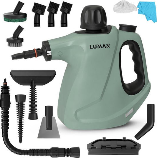 LUMAN - 16 in 1 Dampfreiniger C3 - Handdampfreiniger - Steam Lock Funktion - 1050 Watt - 450 ML - Grün