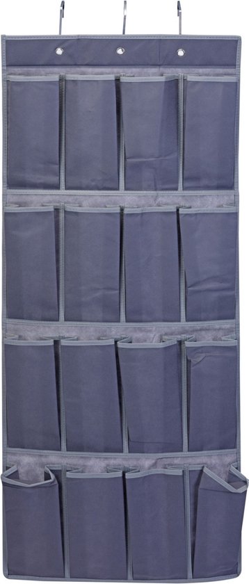 Storage Solutions Tür-/Schrank-Organizer - hängend - 16 Fächer - anthrazitgrau - 45 x 110 cm