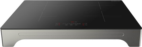Inventum VKI6010ZIL - Freistehendes Induktionskochfeld - 4 Kochzonen - 1-Phasen Plug and Play - Silber/Schwarz