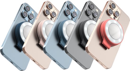 Shiftcam SnapLight Smartphone Ringlicht – 4 Helligkeitsstufen – Wiederaufladbar – MagSafe kompatibel - Rosa