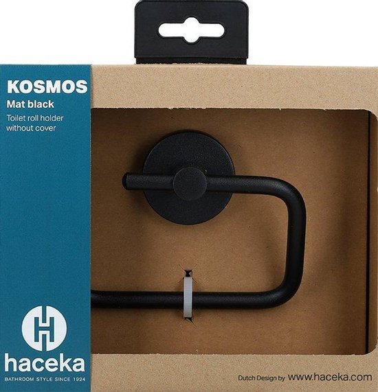 Haceka Kosmos - Toilettenpapierhalter - Mattschwarz