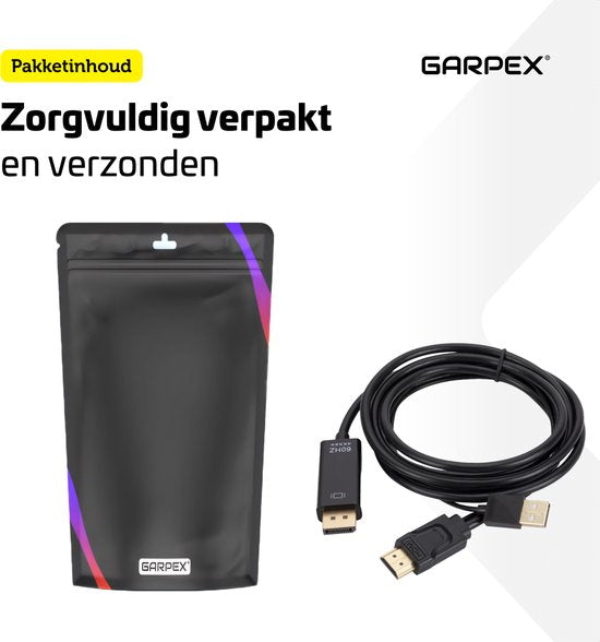 Garpex® HDMI zu DisplayPort Kabel - 4K Ultra HD 60Hz - 1,8 Meter