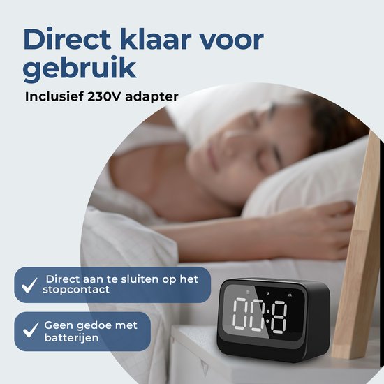 Denver Digitaler Wecker - Bluetooth - Schlummerfunktion - Doppelalarm - EC53B