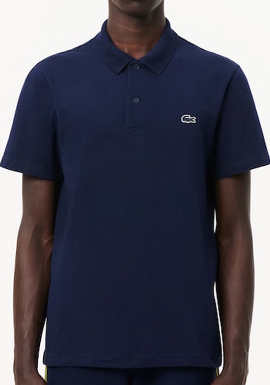 Lacoste Poloshirt, atmungsaktiv, dunkelblau (Navy) – Größe L – Herren