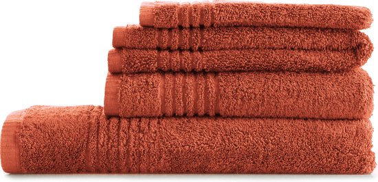 PHLOX Supreme Waschlappen 16x21 - 6er Set - Schwergewicht 600 g/m2 - Terracotta