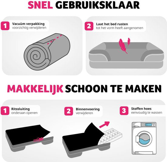 tectake Hundebett - Kissen für große und mittelgroße Hunde - flauschig und waschbar - Hundekorb mit Memory Foam - Hundebox - Hundeliege - Hundekorb - Hundekissen L (91 x 68 x 18 cm)