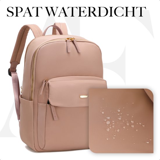 aramae® - Rucksack Damen - Rucksack Damen - Rucksack Mädchen - Laptoptasche 14 Zoll - Schultasche - Rucksack Pink
