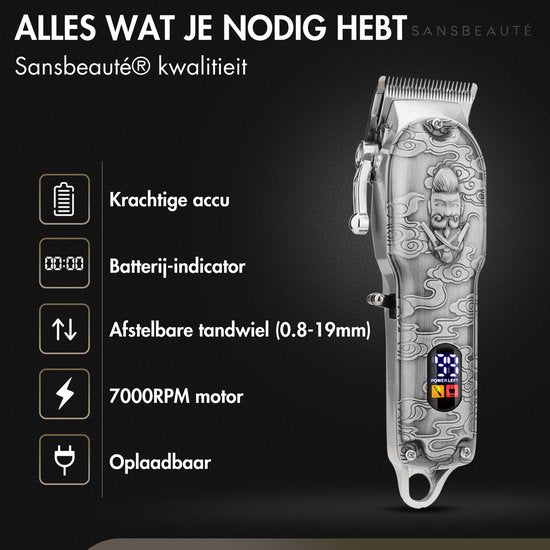 Professionelle kabellose 4-in-1 Haarschneidemaschine - Haarschneider Herrenkopfhaar - Cheveux Haar - Haartrimmer - Friseur Haar Maschine - Haarschneider - Trimmer Bart - Friseur Haarschneider - Friseur Buddha Trimmer - Barbier Set