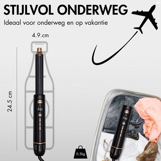 Sansbeauté® 4-in-1 Airstyler - Multistyler - Haartrocknerbürste Kurzes Haar - Lockenstab - Haarstyler - Haartrockner - Wärmebürste - Lockenbürste - Lockenstab - Haarglätter - Haarwickel - Stylingbürste - 5 in 1 Hairstyler