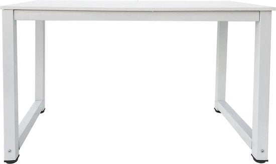 VVD Multifunktionstisch - 120 x 60 x 74 cm - Schreibtisch / Computertisch - Metallgestell - Weiß