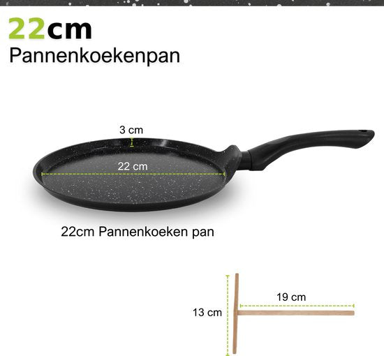 CeraFusion Pfannkuchenpfanne 22 cm - Induktion - Pfannkuchenpfanne - Pfannkuchenpfanne - Pfannkuchenpfanne - Krepppfanne