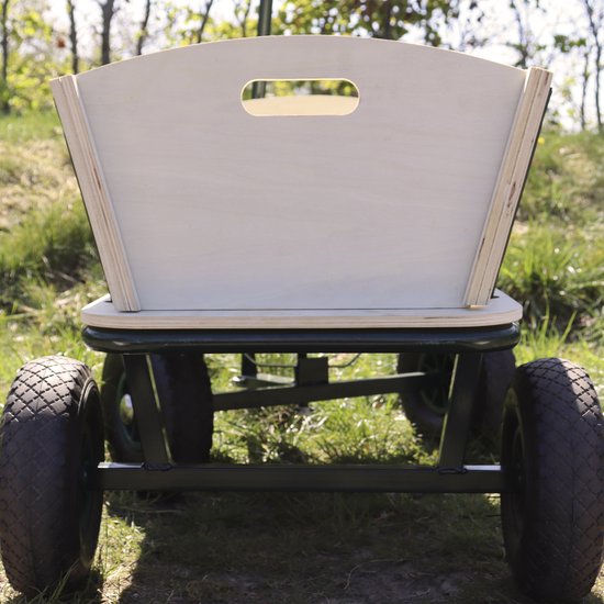 Sunny Billy Beach Wagon Wagon Grün - Klares Holz - Wagen mit Luftreifen - 94x61x97cm