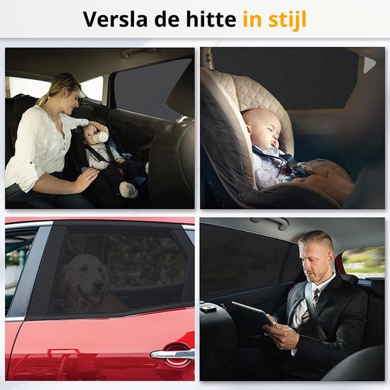 Urban State Sonnenschirm - Für Seitenfenster - Auto Baby - Universal - UV-Schutz - Größe M - Schwarz