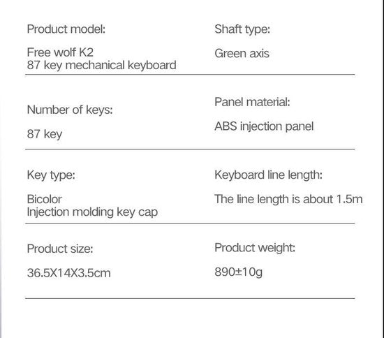 K2 RGB mechanische Gaming-Tastatur - Für Windows/Mac - 365 x 141 x 4 mm - Blauer Schalter