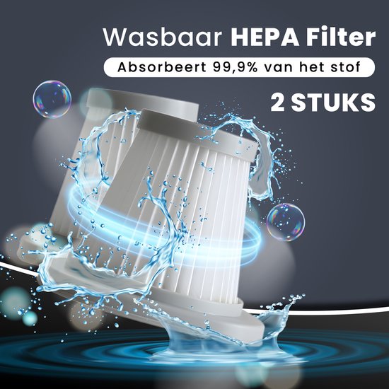 HomeShift® Autostaubsauger Cordless V2 - Krümelsauger - Handstaubsauger - Kleinstaubsauger - Schnurloser Staubsauger - Air Duster - Nass & Trocken - Schwarz