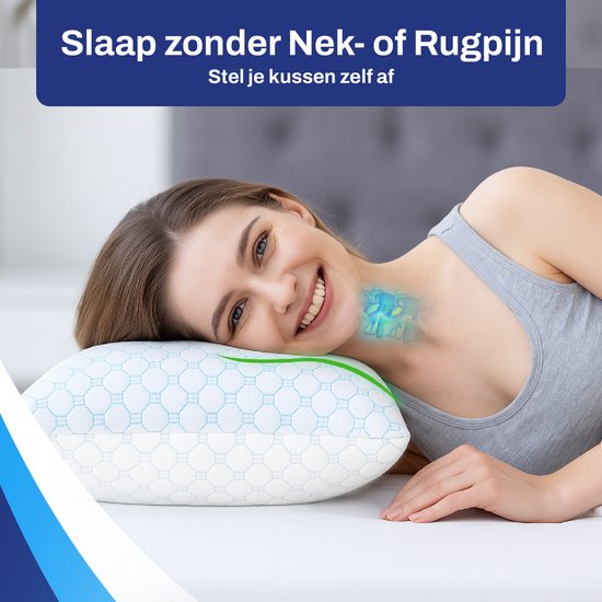 Sleeptight Adjustable Pillow - 70 x 50 x 16 cm - Ergonomisches Memory Foam Kissen für Seitenschläfer