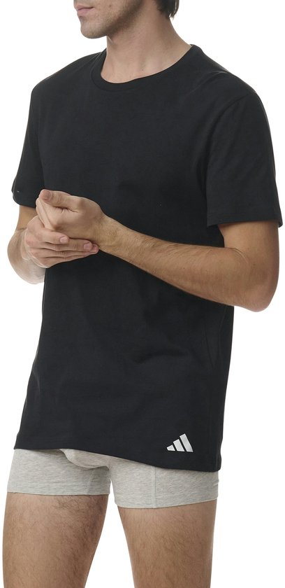Adidas T-Shirt mit Rundhalsausschnitt für Herren (3er-Pack) – Größe L