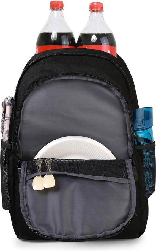 Kühlrucksack (25L) - Für 28 Dosen - Lunchtasche für Frauen und Männer - Schwarz