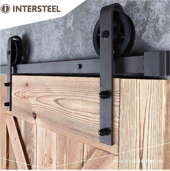 Intersteel Schiebetürsystem Rad mattschwarz
