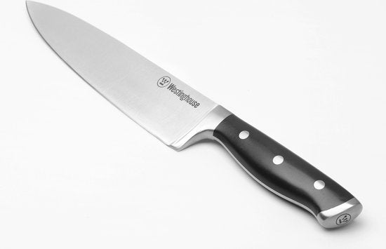 Westinghouse Kochmesser - Professionelles Küchenmesser - rostfreier Stahl - 20 cm - Schwarz