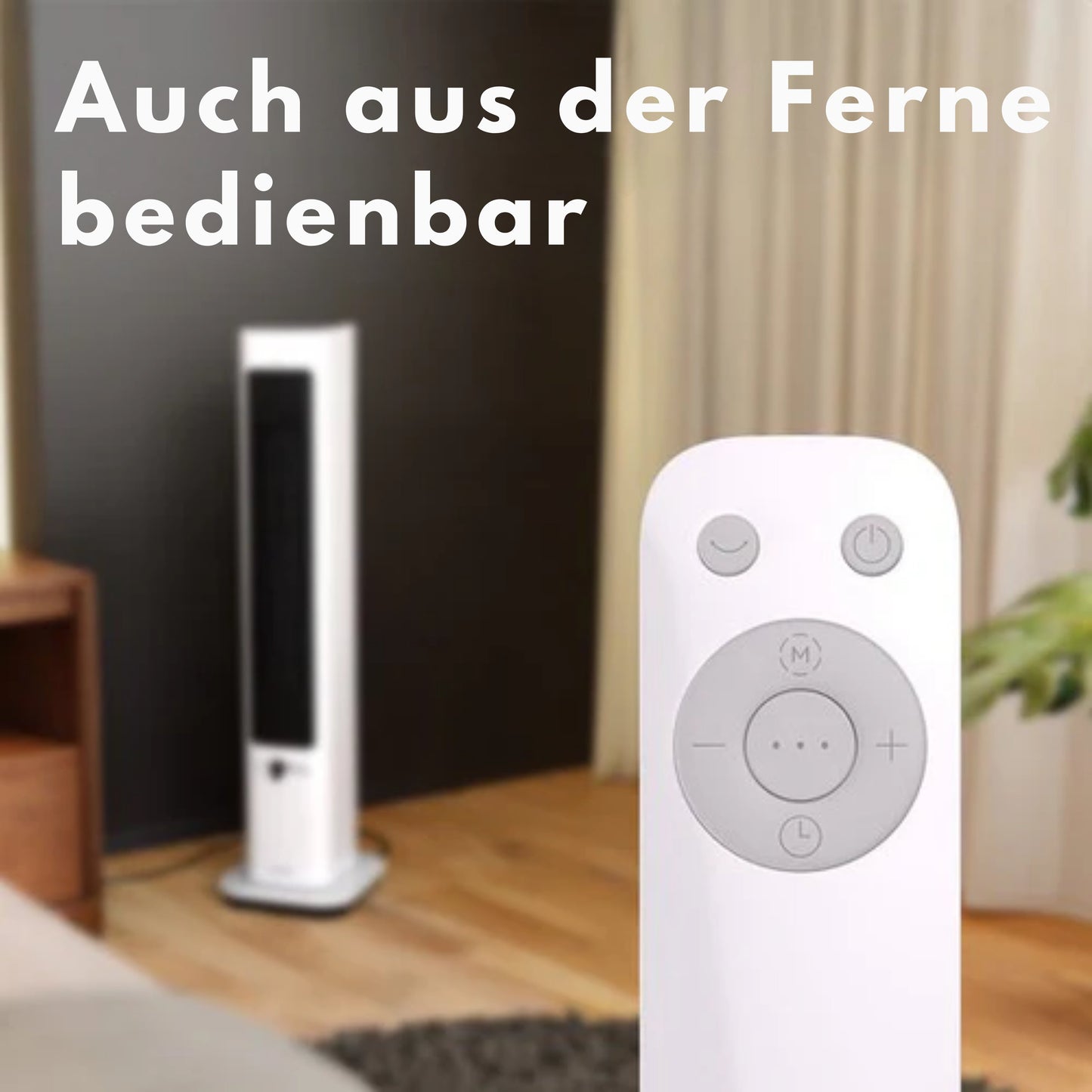 Auronic Turmheizlüfter - Keramik-Heizlüfter - Touchscreen & Fernbedienung - 2200W Heizleistung - Weiß