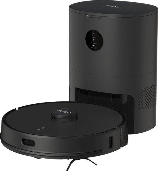 Imou RV1 Pro Max - Staubsaugerroboter mit Ladestation und Wischfunktion - blitzschnelles Kardieren durch LIDAR-Sensor - Speicherplan für 3 Etagen - automatische Entleerung - 6000 Pa Saugleistung - 180 Minuten zusammenhängende Reinigung