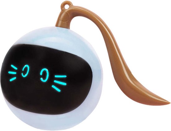 Otiume - Interaktiver Katzenball - Selbstrollend - USB Wiederaufladbar - weiß