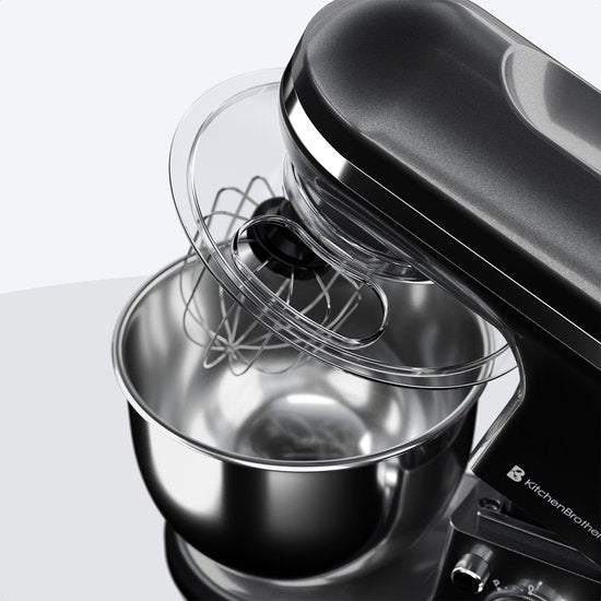 KitchenBrothers Küchenmaschine - Küchenroboter - 5L - Küchenmixer - 1200W - Anthrazit