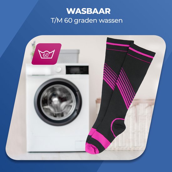 Roegaarden Kompressionssocken - Kompressionssocken - Stützsocken - Größe 40-44 - Pink