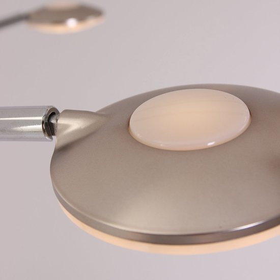 Mexlite Stehleuchte Synna - Schwenkbare, dimmbare LED-Bogenleuchte - Modernes Design - Mit 5 Lichtquellen (4,5W) - 235 cm Kabel - Stahl und Glas