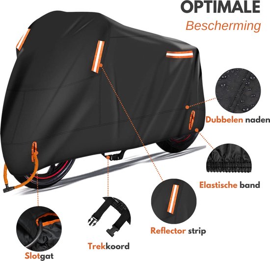 Vertrex Motorradabdeckung & Rollerabdeckung - mit Windschutzscheibe - Rollerabdeckung - Wasserdicht für draußen - Motorradabdeckung