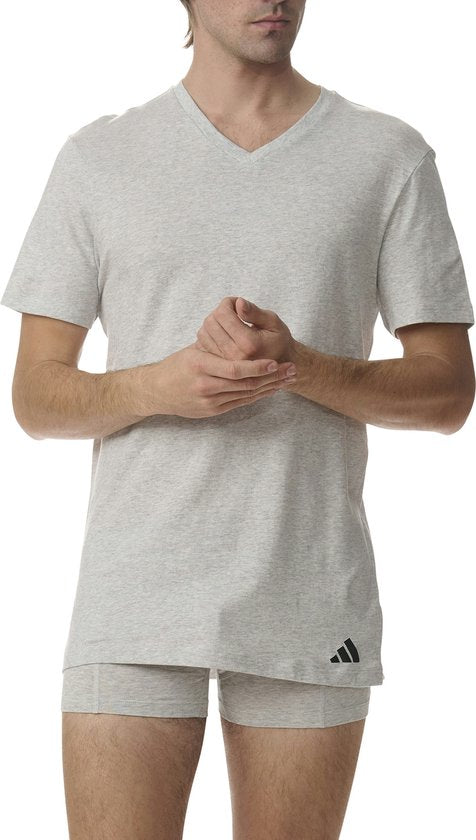 Adidas Basic T-Shirt 3x Größe L Assorted 4AM012-908-L V-Ausschnitt - 3PK Adidas