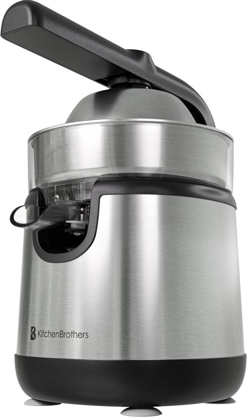 KitchenBrothers Zitruspresse - Mit Ausgießer und Griff - 0.35L - Edelstahl