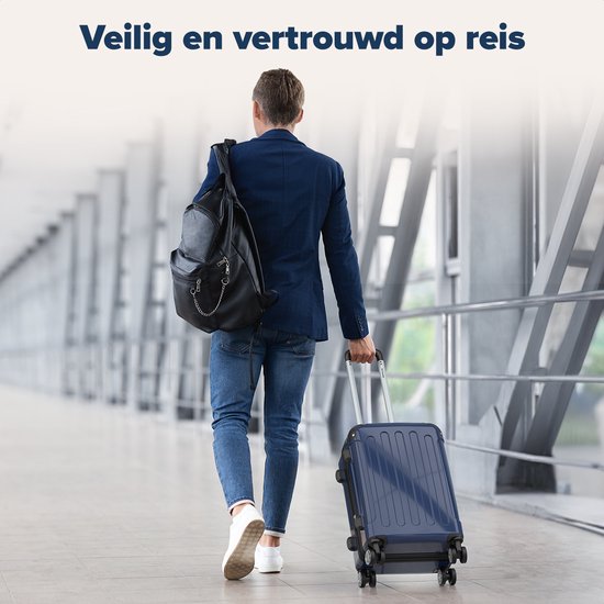 TRVLMORE Handgepäck Koffer - 45L - TSA Zahlenschloss - Leichtgewicht - erweiterbar - Trolley - 54x36x22cm - Dunkelblau