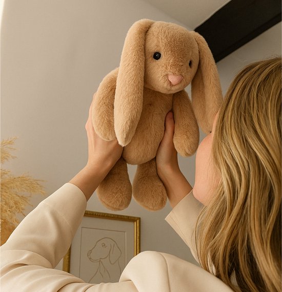Beschwertes Plüschtier 2Kg - beschwertes Plüschtier - Coco Rabbit - beschwertes Plüschtier - sensorisches Spielzeug - für Kinder und Erwachsene - braun - mit Canvas Aufbewahrungstasche