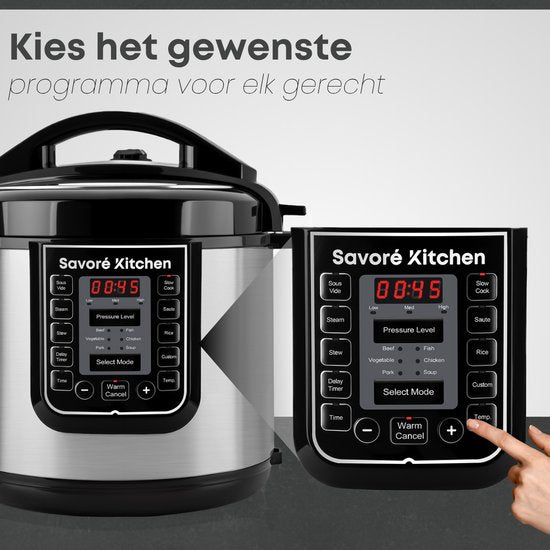 Savoré Kitchen Schnellkochtopf - 6L - PFAS frei - Multikocher