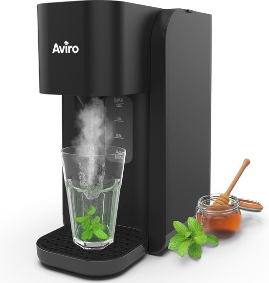 Aviro Heißwasserspender - Heißwasserhahn - 100°C - Luxus-Wasserkocher - 2200W - 1.5L Schwarz