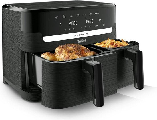 Tefal EY901N10 Dual Easy Fry Essential - Airfryer - 2700W - 8,3L - Schwarz
