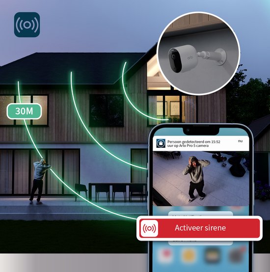 Arlo Pro 5 & Essential 2K(+) Sicherheitsset - 1 Außenkamera und 1 Türklingel - 1 IP-Kamera & 1 Türklingel