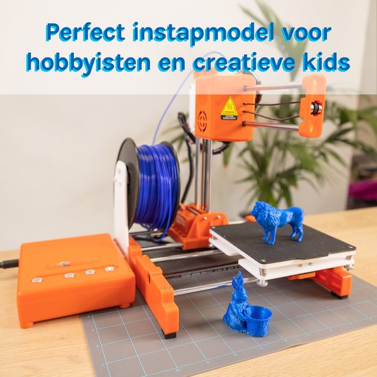 3D&Print 3D-Drucker für Anfänger, Kinder - Bausatz - Starterpaket für Kinder - Orange