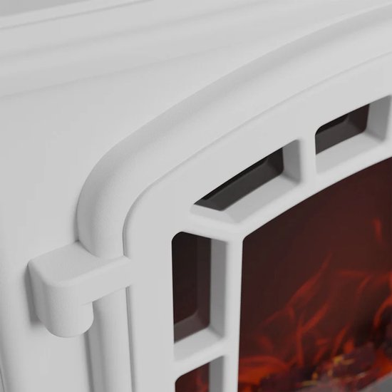 Elektrischer Kamin - Inkl. Flammeneffekt - Weiß