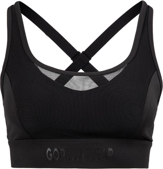 Gorilla Wear Riley Sport-BH – Schwarz – L