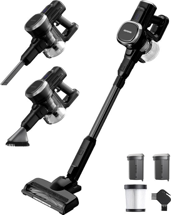 Auronic Stick Staubsauger - Kabellos - Beutellos - Akkubetrieben - Selbstständig - 220W - Extra Akku - Staubsauger - Schwarz