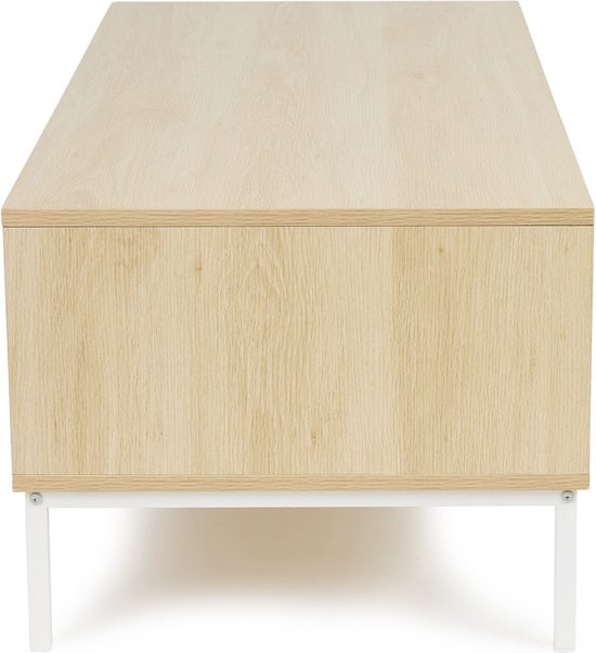 Lifa Living TV-Möbel Sorrento - MDF/Metall - Hellbraun - 110x40x50cm - Max. Belastbarkeit 25kg