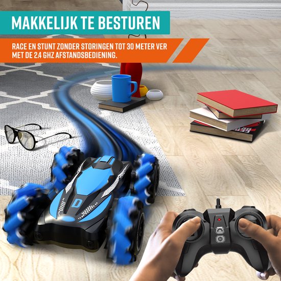 NAPI Controlled Car - RC Stunt Car mit 2 Batterien - Spielzeugauto für Jungen - Outdoor-Spielzeug - Rennwagen - Outdoor-Spielzeugauto - Radiographic - Slidestorm