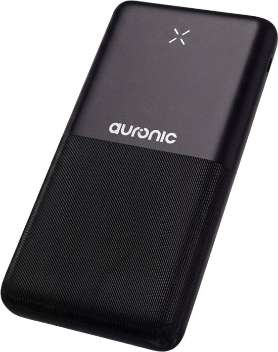 Auronic Powerbank 30.000 mAh - 22,5W Schnellladegerät über USB-C, USB-A, Micro-USB - Inklusive Kabel - Universal - Schnellladung - Notfallpaket - Schwarz