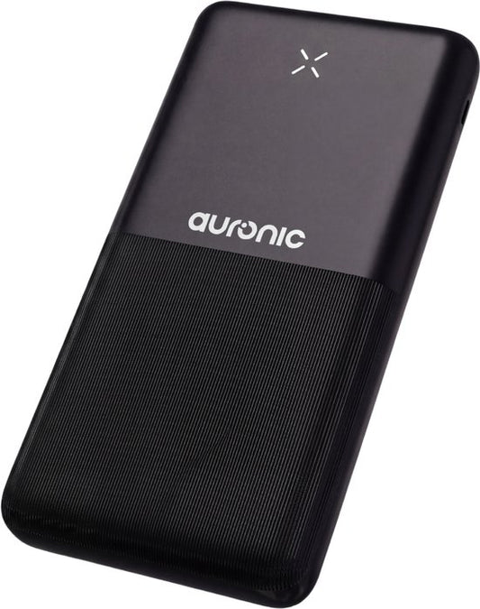Auronic Powerbank 30.000 mAh - 22,5W Schnellladegerät über USB-C, USB-A, Micro-USB - Inklusive Kabel - Universal - Schnellladung - Notfallpaket - Schwarz