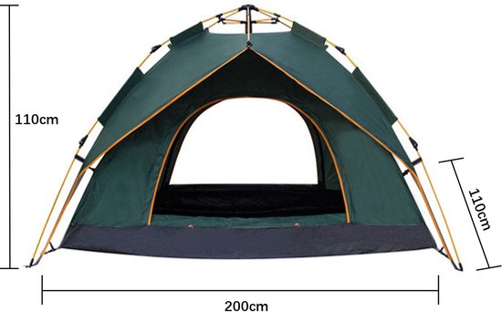 VDD - Pop-up Zelt - Pop-up Zelt 1 Person - Zelt - Pop-up Zelt wasserdicht - 200x150x110 - 1 Person - grün