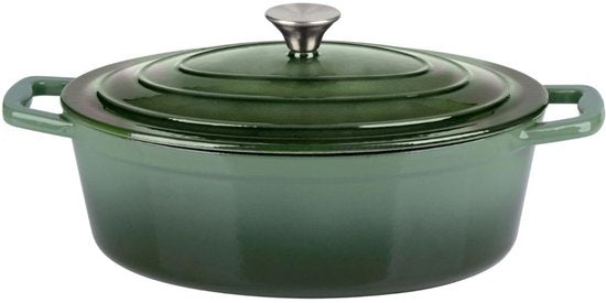 Alpina Bratpfanne 33 cm, Gusseisen, grün |8711252356082
