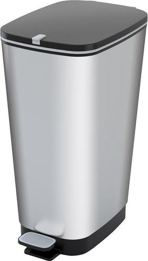 Kis Chic Bin Treteimer - 50 l - Silber - Größe L